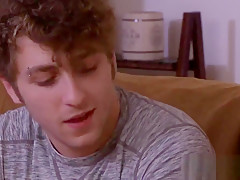Bearded hunk Step dad shoving his big dick into twink ass