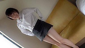 Beautiful girl with a cute atmosphere that has a nice double teeth