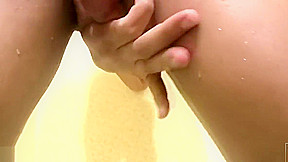Beautiful teen 18+ tranny with puffy nipples jerks black shecock