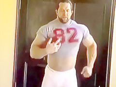 Beefy hairy Football Player