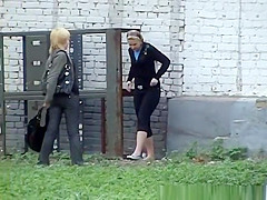 Behind a Building