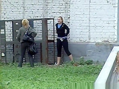 Behind a Building