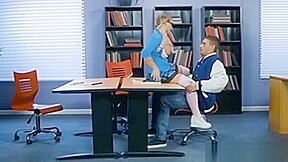 Big Breasted Nerd Seduces Guy By Showing Her Tits