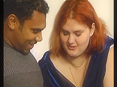 Big Redhead Getting Fucked By Long Black Pole