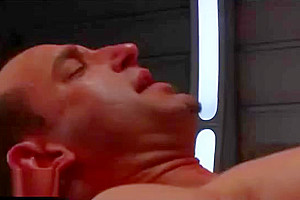 Big boobs tranny fucks and cums on tied up guy