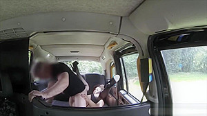 Big tits babe pounded by nasty driver