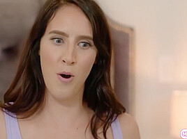Big tits lesbian pussy licking straight brunette roommate