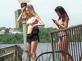 Bikini teens 18+ Posing at the Beach