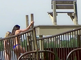 Bikini teens 18+ Posing at the Beach