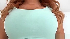 Black Angel With Large Natural Boobs Gives Steamy Blowjob