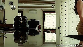 Black Dick Milker Angelica Heart Slobbers On Chocolate Cock!