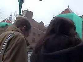 Black amsterdam prostitute handles white guys cock