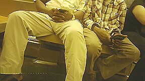 Black guy bulge on subway NYC June 2018