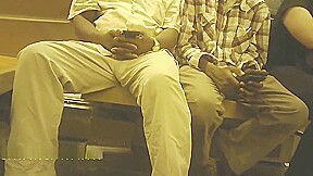 Black guy bulge on subway NYC June 2018