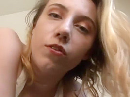 Blond humiliatrix wants tongue service