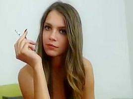 Blonde Bitch Smokes Cigarette, Sucks Her Friend's Dick Then Gets Fucked