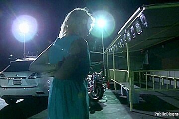Blonde Cutie Tied up and Ass Fisted in Public