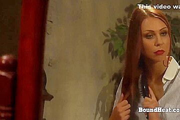 Blonde Lesbian teen 18+ Takes A Bath Under Madames Watch