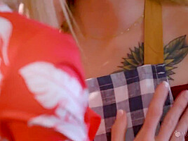 Blonde Milf And teen 18+ Lesbian