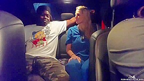 Blonde Nurse - Busty Is Having Sex With A Black Guy In The
