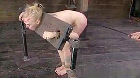 Blonde Sub Spanked Until Red Raw