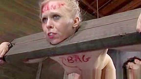 Blonde Sub Spanked Until Red Raw