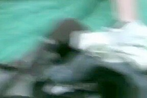 Blonde amateur masturbates then fucked outdoors