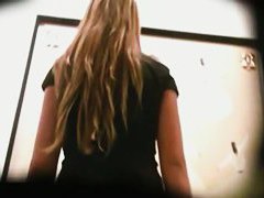 Blonde hotty with a gorgeous bum in a candid porno