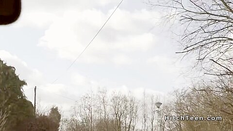 Blonde teen 18+ Sucked Strangers Dick In Car As He Drove With Sweet Cat