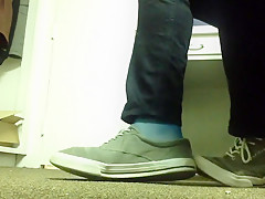 Blue and Green Mismatched Sheer Socks