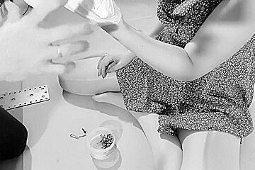 Bound To Floor With Dildo Machine Hard