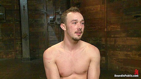 Bound in Public Kirk Cummings is humiliated and fucked in a crowded bar
