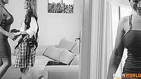 Boyfriend Interrupts Lesbo BBC Strap-On Playdate with Aubrey Black and Gina GP2411 - PornWorld