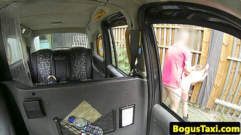 Brit Taxi Beauty Facialized Outdoors