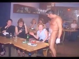 British Women at CFNM Stripper Party