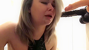 Brittish Accent Dirty Talking Double Dildo SuckDown Simulation