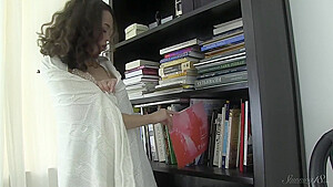 Brunette Nubile Model Masturbates Her Hairy Pussy