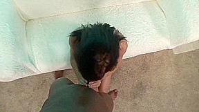 Brunette cutie gets her hole stretched by black dong