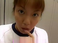Bukkake asian cum loving facial slut