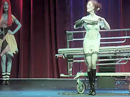 Burlesque Strip SHOW 130 Sabra & Kierstin JohnSin Nude Sally