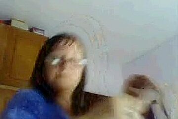 Busty mature bbws with glasses shows her ass online