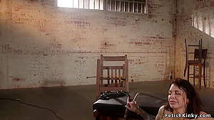 Busty pawg babe anal banged in bondage