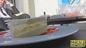 Busty submissive slut gets ass fucked