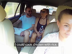 Busty taxi driver banged by horny amateur