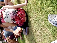 Buttcrack in student 18+'s Day