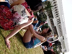 Buttcrack in student 18+'s Day