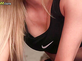 CFNM amateur yoga femdoms give group HJ till cumshot