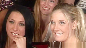 CFNM femdom beauties together wank dude