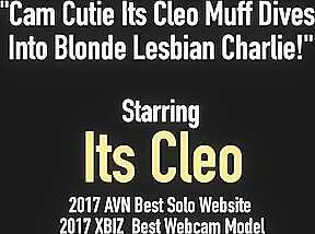 Cam Cutie Its Cleo Muff Dives Into Blonde Lesbian Charlie!