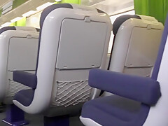 Cameltoe And Dildo Fucking On A Public Train